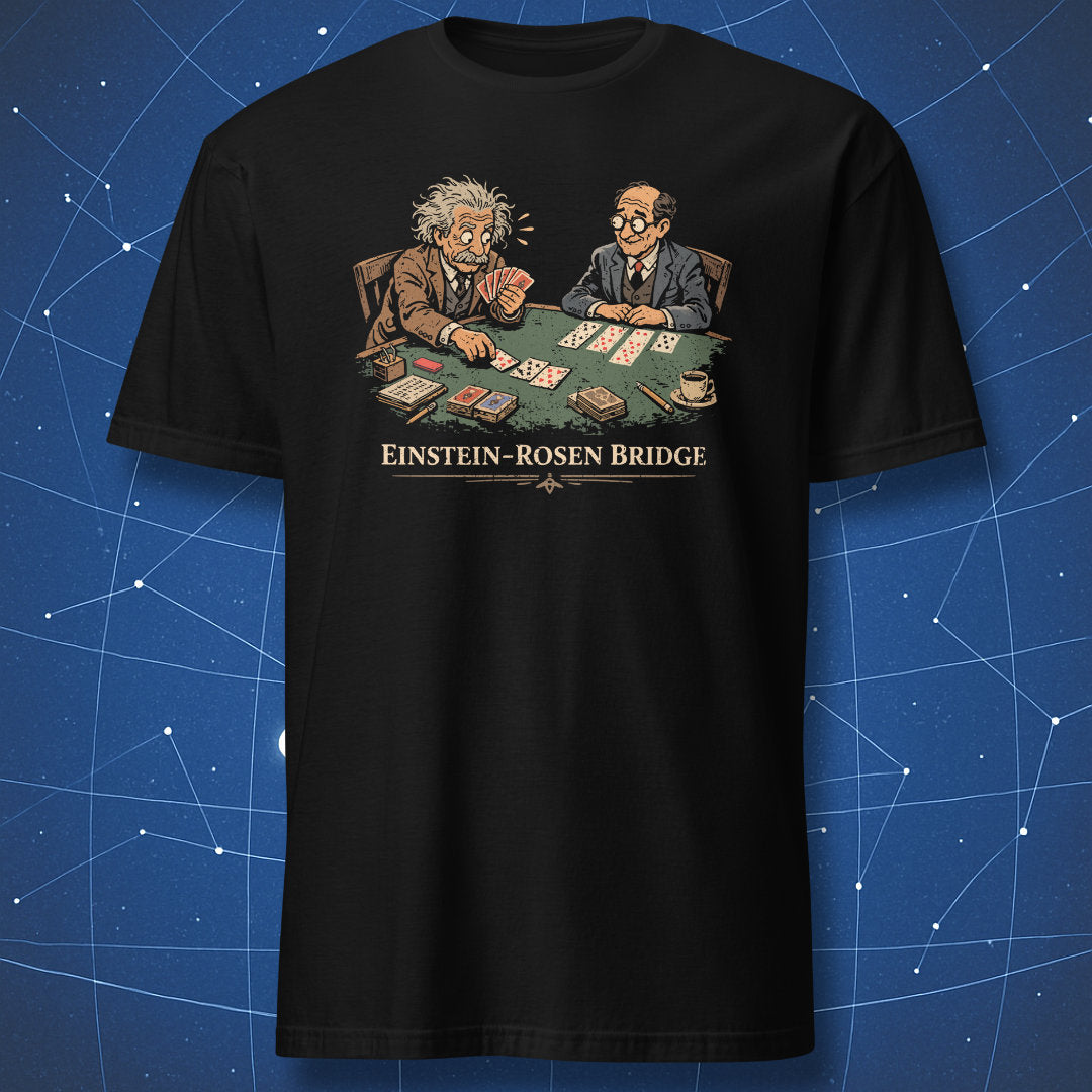 Einstein Rosen Bridge physics t-shirt black background