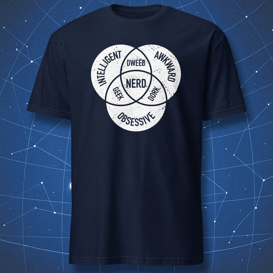 Nerd Venn Diagram – Geek Dork Dweeb Funny Science T-Shirt – Dork Matter