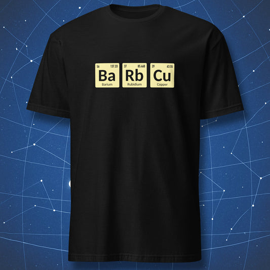 Ba Rb Cu barbecue chemistry t-shirt with periodic table elements