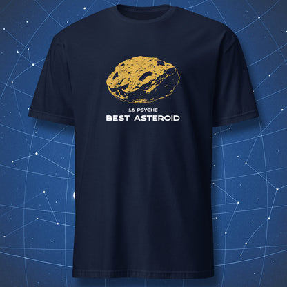16 Psyche asteroid space science t-shirt in navy blue