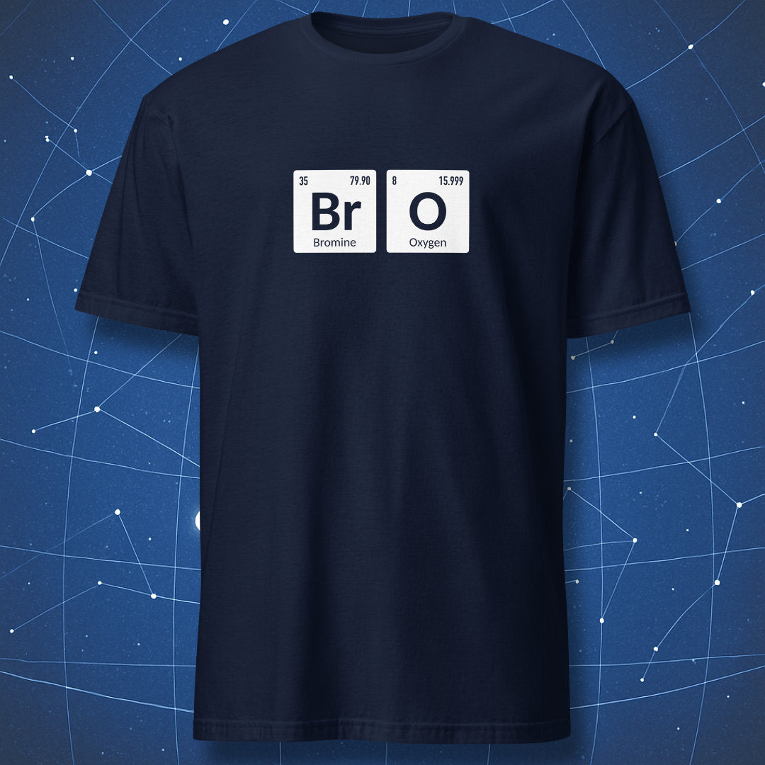 Chemistry joke t-shirt spelling bro using periodic table elements
