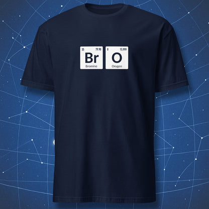 Chemistry joke t-shirt spelling bro using periodic table elements
