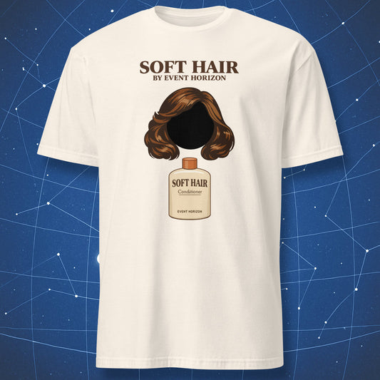Soft Hair by Event Horizon black hole theory shirt in natural color