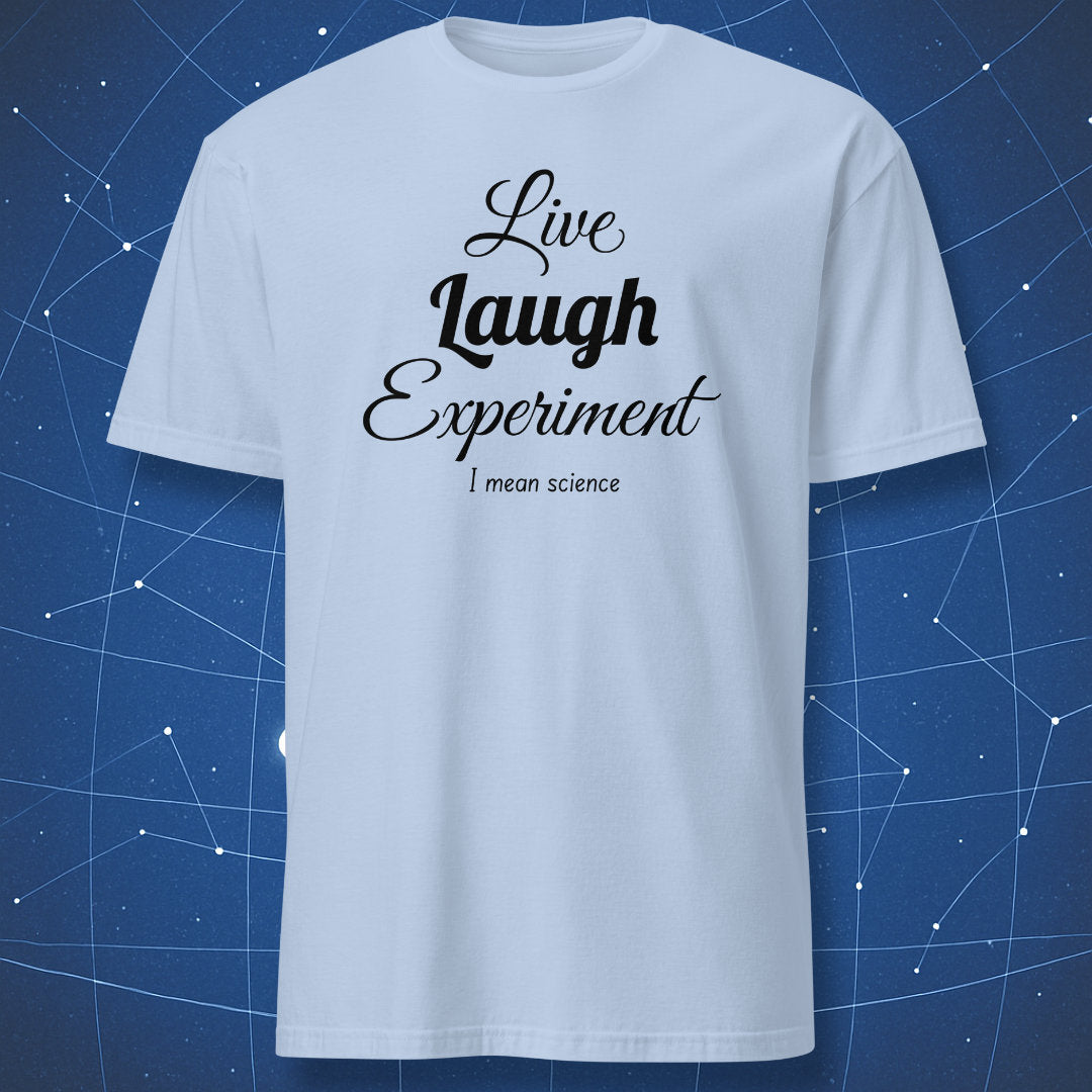 Decorative script science joke t-shirt