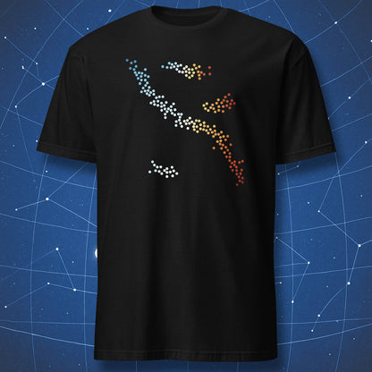 Minimalist Hertzsprung Russell diagram t-shirt on black