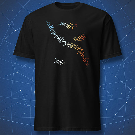 Minimalist Hertzsprung Russell diagram t-shirt on black