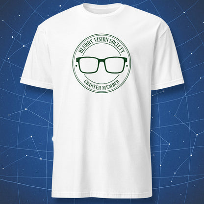academic seal nerd shirt white with green print