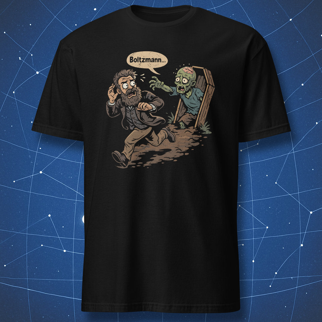 boltzmann brain zombie physics humor t-shirt design