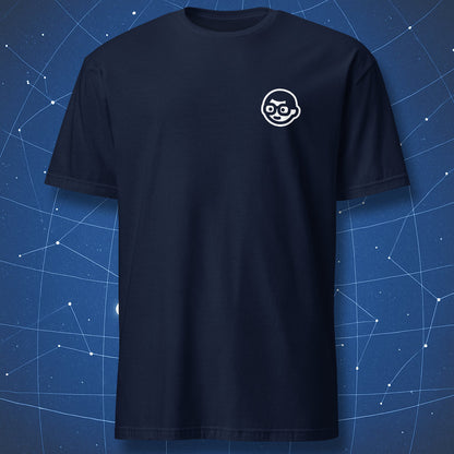 Dork Matter minimalist logo science nerd t-shirt navy