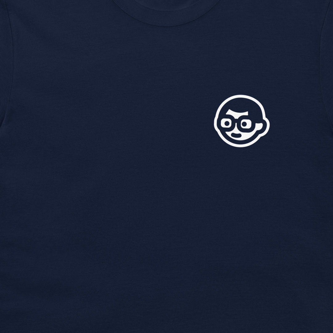 Dork Matter minimalist logo science nerd t-shirt navy blue.