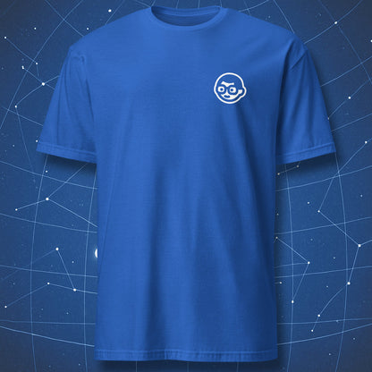 Dork Matter minimalist logo science nerd t-shirt royal blue