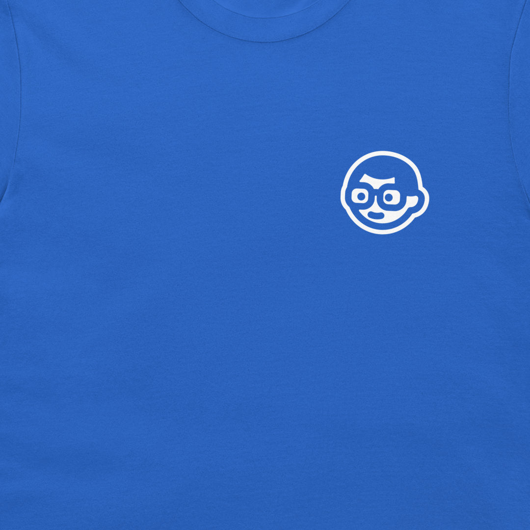 Dork Matter minimalist logo science nerd t-shirt royal blue