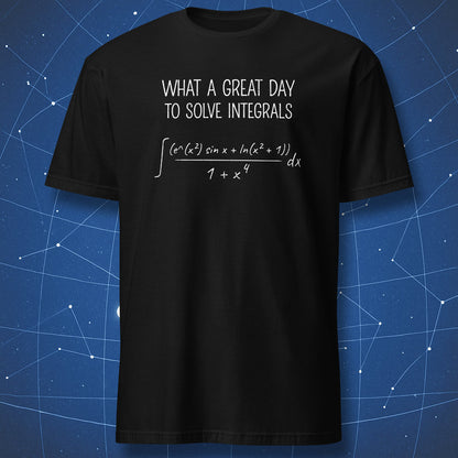 Funny math t shirt with complex integral equation design for calculus students black