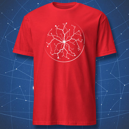 red plasma energy t-shirt electric sphere minimalist design