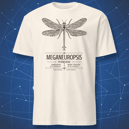 Meganeuropsis permiana vintage scientific plate T-shirt in natural beige