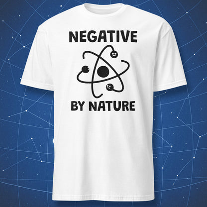 Negative by Nature nerdy science T-shirt in white